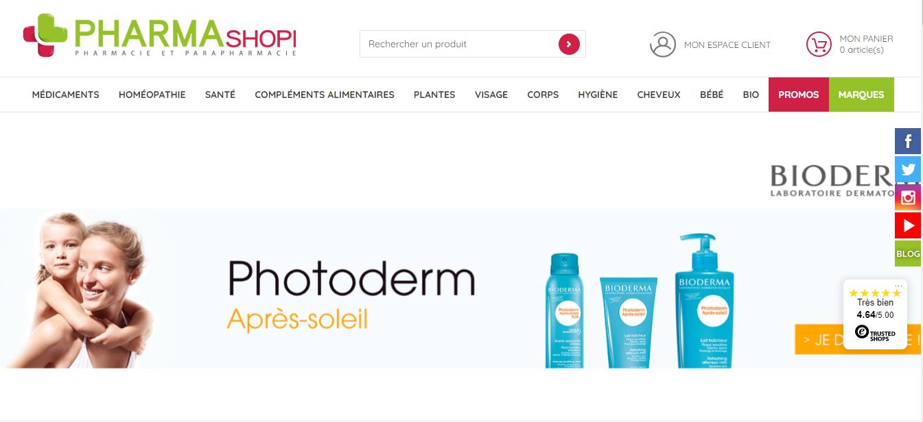 Pharmashopi, la pharmacie en ligne sans ordonnance